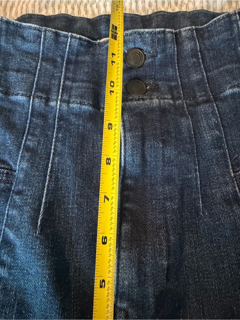 We The Free Jayde Dark Blue High-Rise Flare Jeans - Picture 12 of 14